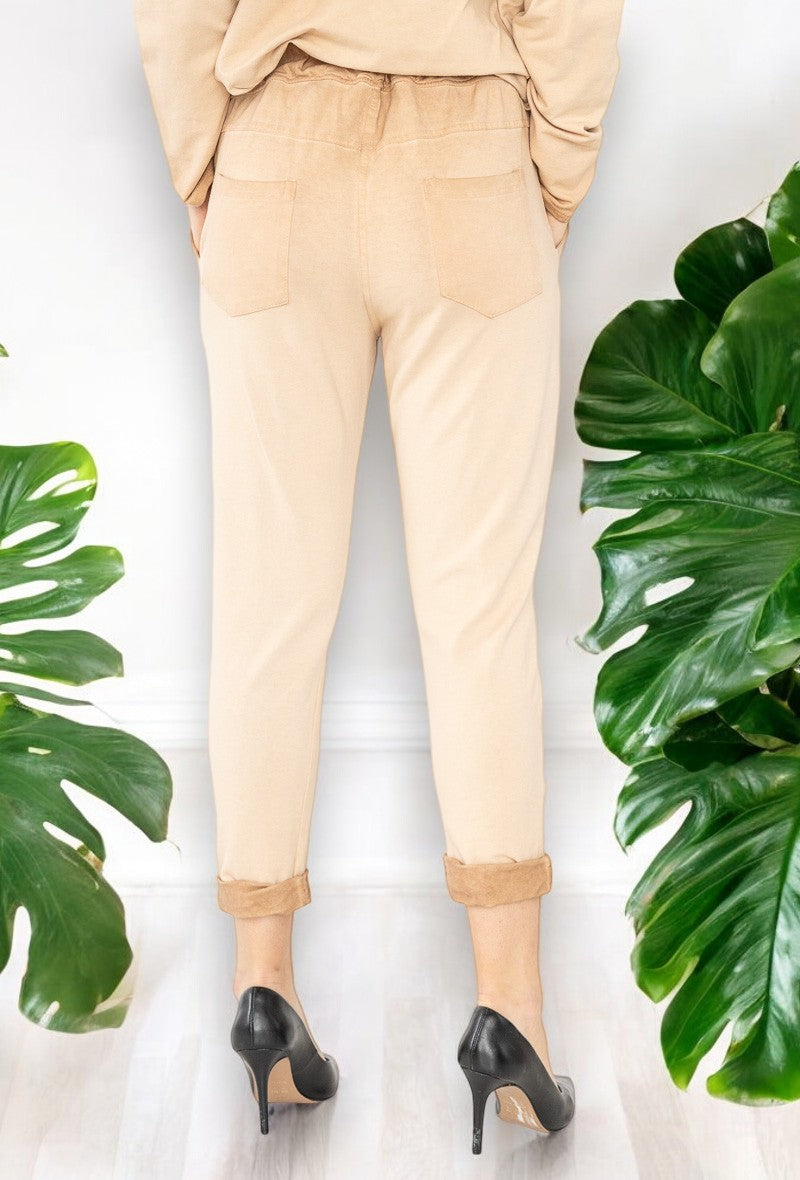 Pantalon Uni avec Étoiles – Confort et Style